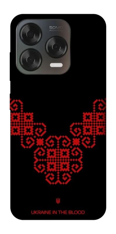 Чохол на ZTE Blade V70 Design Чорно-червона вишиванка фото 2 з 2