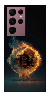 Чохол на Samsung Galaxy S22 Ultra Fire Bitcoin фото 1 з 1