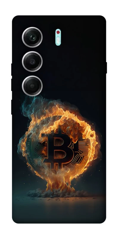 Чохол на Tecno Camon 40 Pro Fire Bitcoin фото 1 з 1