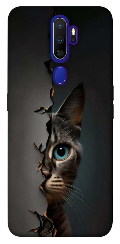 Чехол на Oppo A5 (2020) / Oppo A9 (2020) Кот-подглядыватель v2 фото 1 из 1