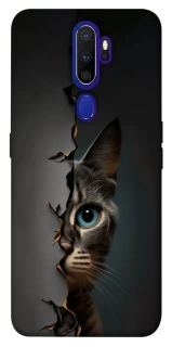 Чехол на Oppo A5 (2020) / Oppo A9 (2020) Кот-подглядыватель v2 фото 1 из 1