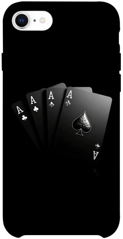 Чехол на Apple iPhone SE (2020) Black Cards фото 1 из 1