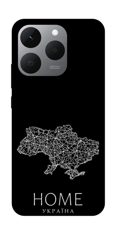 Чохол на Realme 15T Ukraine black map фото 1 з 1