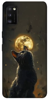 Чохол на Samsung Galaxy A41 Кіт під місяцем v2 фото 1 з 1