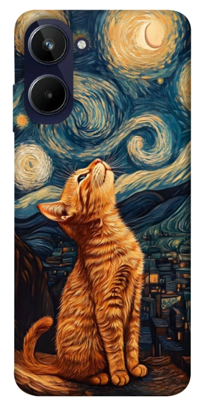 Чохол на Realme 10 4G van gogh cat фото 1 з 1