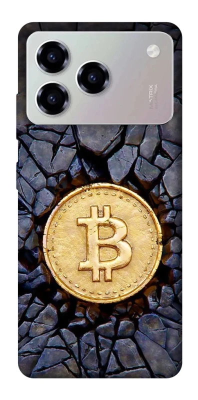 Чохол на ZTE Blade A76 Bitcoin cracks фото 1 з 1