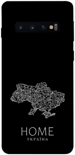 Чохол на Samsung Galaxy S10 Ukraine black map фото 1 з 1