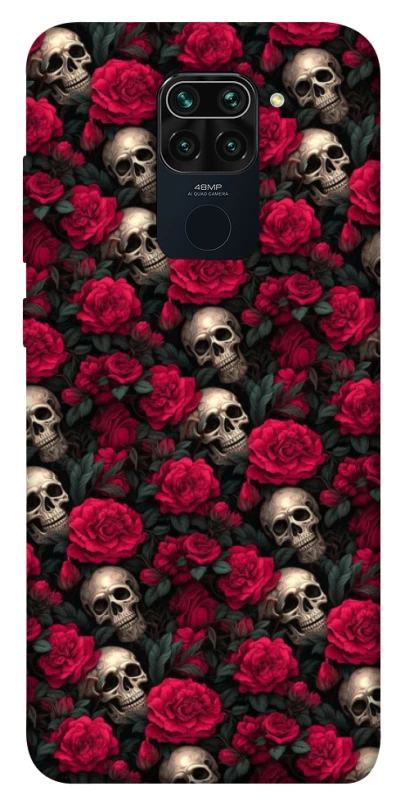 Чехол на Xiaomi Redmi Note 9 / Redmi 10X Черепа и розы фото 1 из 1