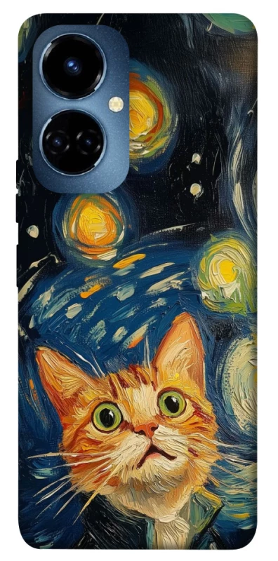 Чохол на TECNO Camon 19 paint cat фото 1 з 1