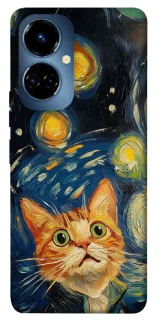 Чохол на TECNO Camon 19 paint cat фото 1 з 1