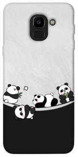 Чохол на Samsung J600F Galaxy J6 (2018) Four pandas фото 1 з 1