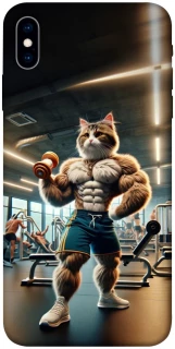 Чехол на Apple iPhone X (5.8") Качок кот фото 1 из 1