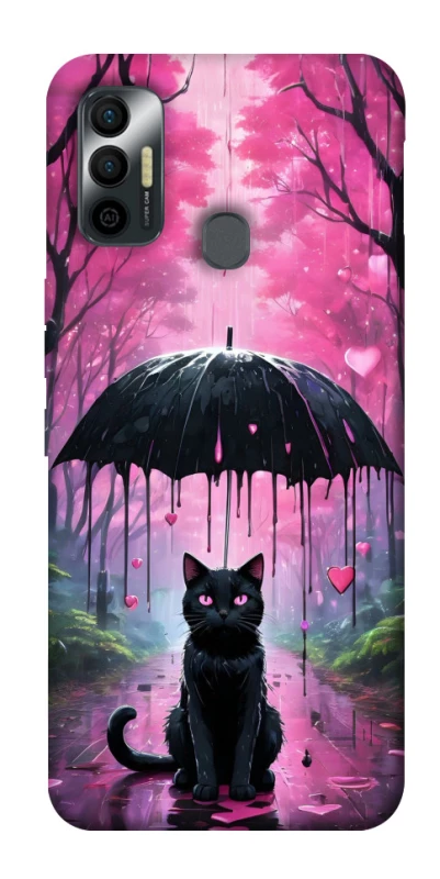 Чохол на TECNO Spark 7 Black cat фото 1 з 1