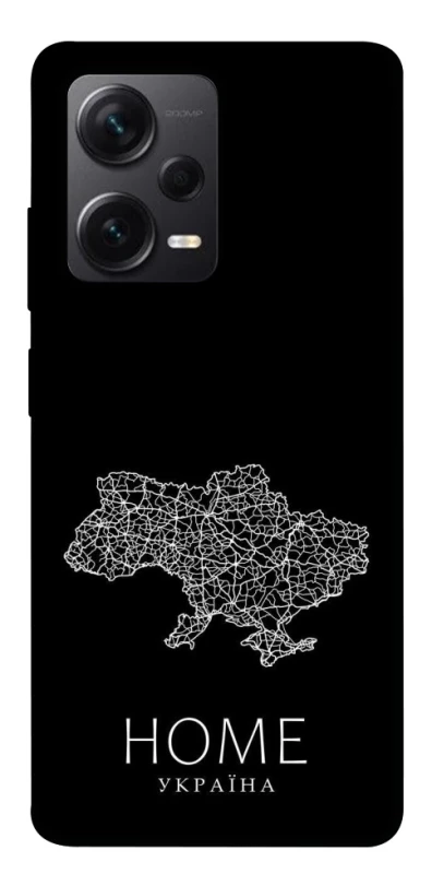 Чохол на Xiaomi Redmi Note 12 Pro+ 5G Ukraine black map фото 1 з 1