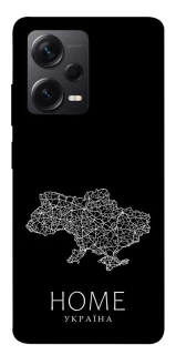 Чохол на Xiaomi Redmi Note 12 Pro+ 5G Ukraine black map фото 1 з 1