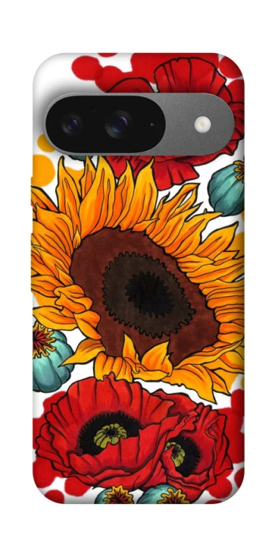Чохол на Google Pixel 10 Соняшники та маки фото 1 з 1