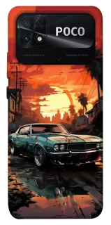 Чехол на Xiaomi Poco C40 Car at sunset фото 1 из 1