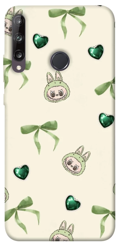 Чохол на Huawei P40 Lite E Labubu Green Heart фото 1 з 1