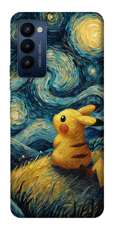 Чохол на TECNO Camon 18 Pro Pikachu and Van Gogh фото 1 з 1