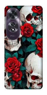 Чехол на Oppo A60 skull and rose фото 1 из 1