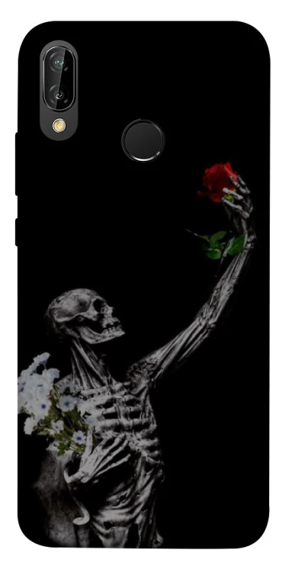 Чохол на Huawei P20 Lite Skeleton vs Rose фото 1 Чохол на Huawei P20 Lite Skeleton vs Rose фото 1 з 1