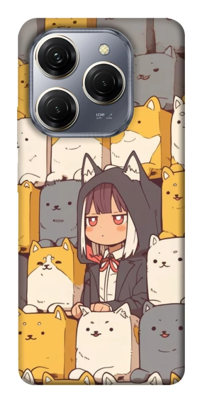 Чехол на TECNO Spark 20 Pro Like a cat фото 1 из 1