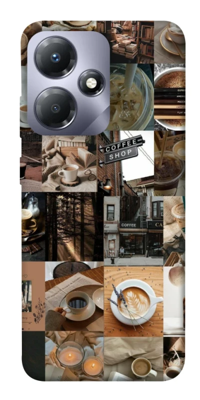 Чохол на Infinix Hot 30i Coffee collage ver.3 фото 1 з 1