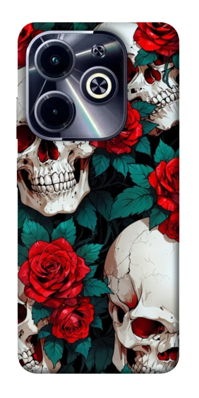 Чехол на Infinix Hot 40i skull and rose фото 1 из 1