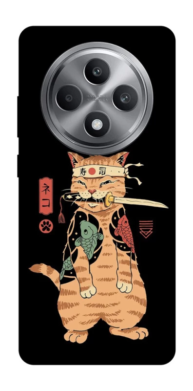 Чехол на Oppo Reno 12 F 4G Кот-самурай фото 1 из 1