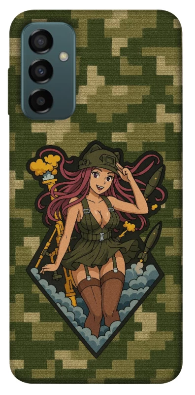 Чехол на Samsung Galaxy M13 4G Military Waifu фото 1 из 1