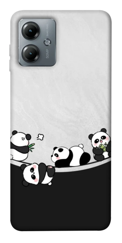 Чохол на Motorola Moto G14 Four pandas фото 1 з 1
