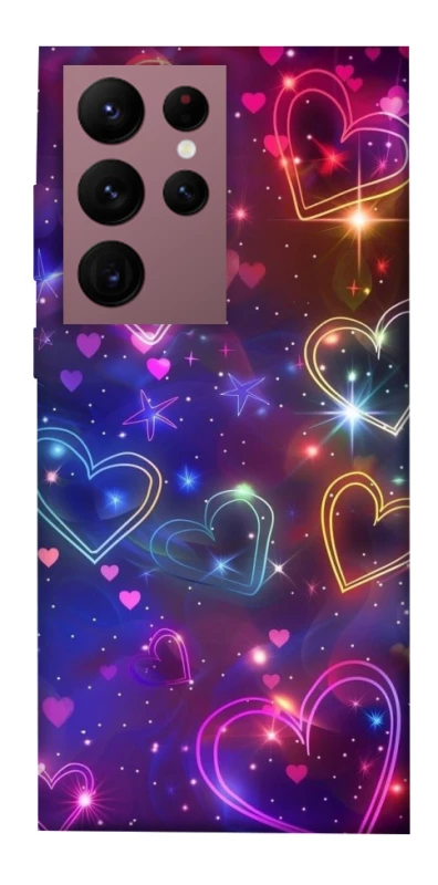 Чохол на Samsung Galaxy S22 Ultra Drawn hearts фото 1 з 1