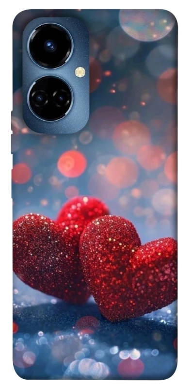 Чехол на TECNO Camon 19 Pro Red hearts фото 1 из 1