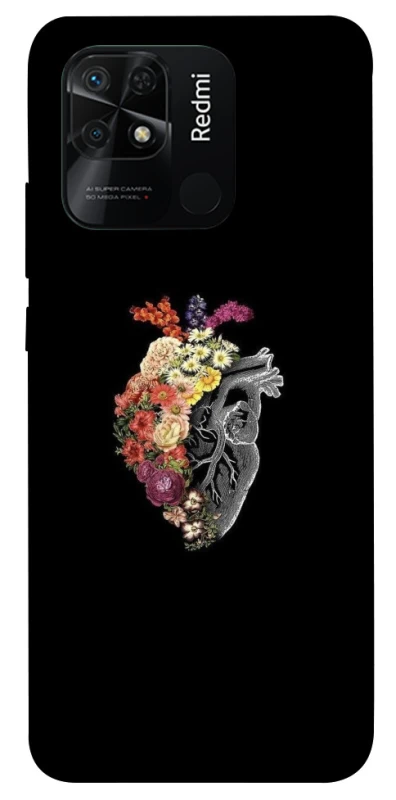 Чохол на Xiaomi Redmi 10C Heart with flowers фото 1 з 1