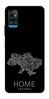 Чехол на ZTE Blade A71 Ukraine black map фото 1 из 1