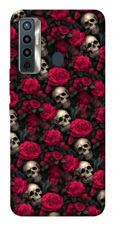 Чохол на TECNO Camon 17 Черепа та рози фото 1 з 1