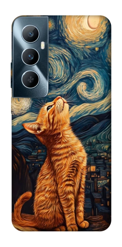 Чехол на Realme C65 4G van gogh cat фото 1 из 1