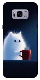 Чехол на Samsung G955 Galaxy S8 Plus Чехол кот с кофе фото 1 из 1