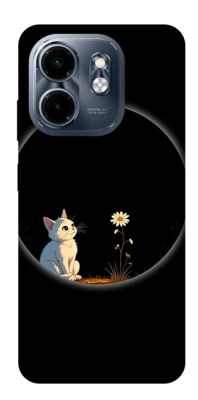 Чехол на Infinix Smart 9 4G / Hot 50i Cat and flower фото 1 из 1