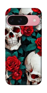 Чехол на Google Pixel 9 skull and rose фото 1 из 1