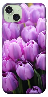 Чехол на Apple iPhone 15 Plus (6.7") Фиолетовые тюльпаны фото 1 из 1