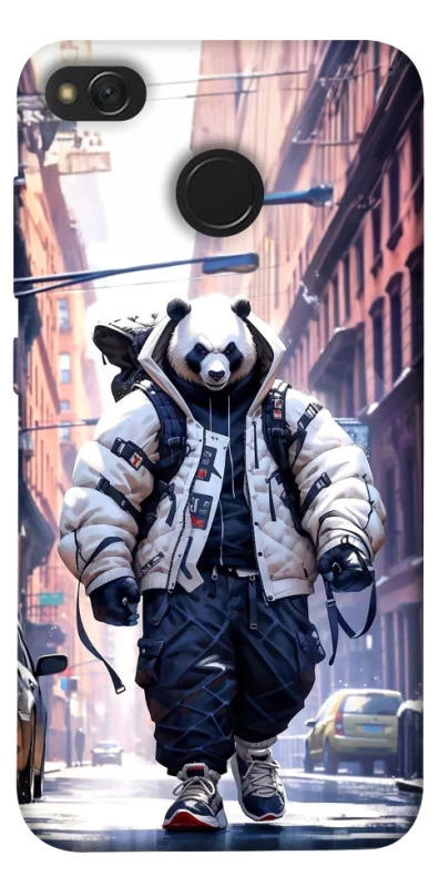 Чехол на Xiaomi Redmi 4X Панда курьер фото 1 из 1