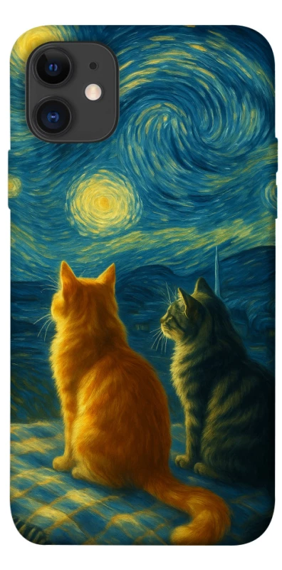 Чохол на Apple iPhone 11 (6.1") Cats under the stars фото 1 з 1