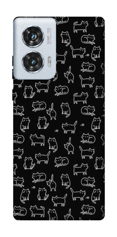 Чохол на Motorola Edge 50 Fusion Black Cats фото 1 Чохол на Motorola Edge 50 Fusion Black Cats фото 1 з 1