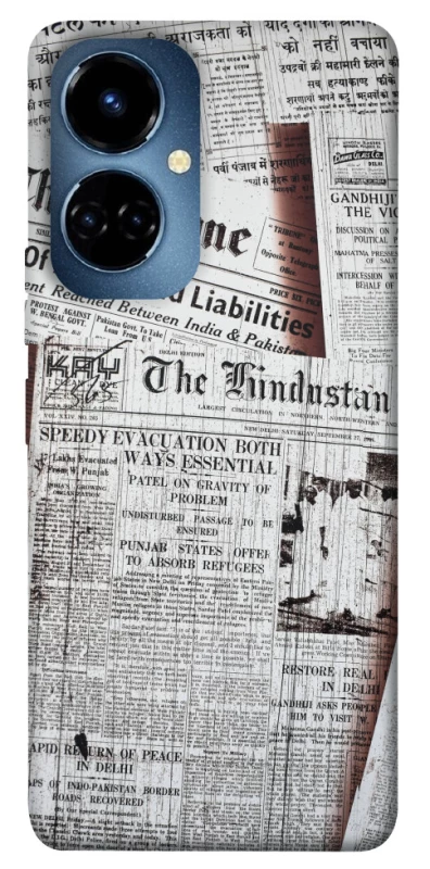 Чехол на TECNO Camon 19 Pro Газеты фото 1 из 1