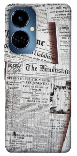 Чехол на TECNO Camon 19 Pro Газеты фото 1 из 1