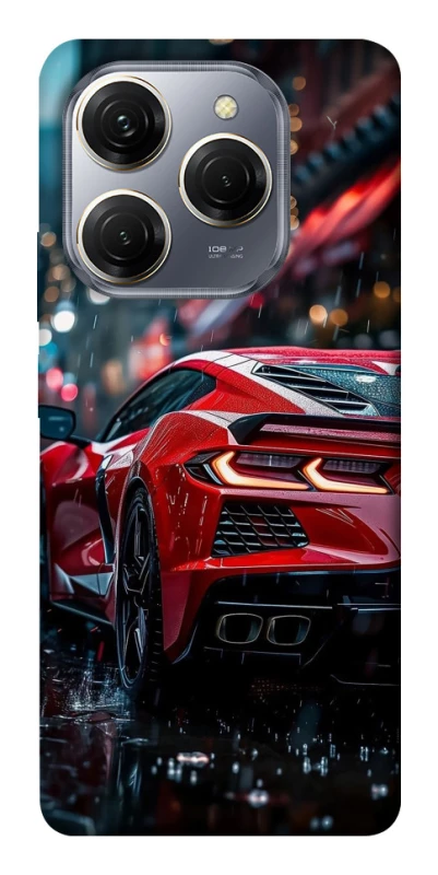 Чехол на TECNO Spark 20 Pro Red sports car фото 1 из 1