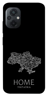 Чохол на Xiaomi Poco M5 Ukraine black map фото 1 з 1