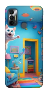 Чохол на TECNO Spark 7 crazy cat фото 1 з 1