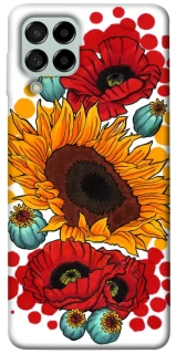 Чехол на Samsung Galaxy M53 5G Подсолнечники и маки фото 1 из 1